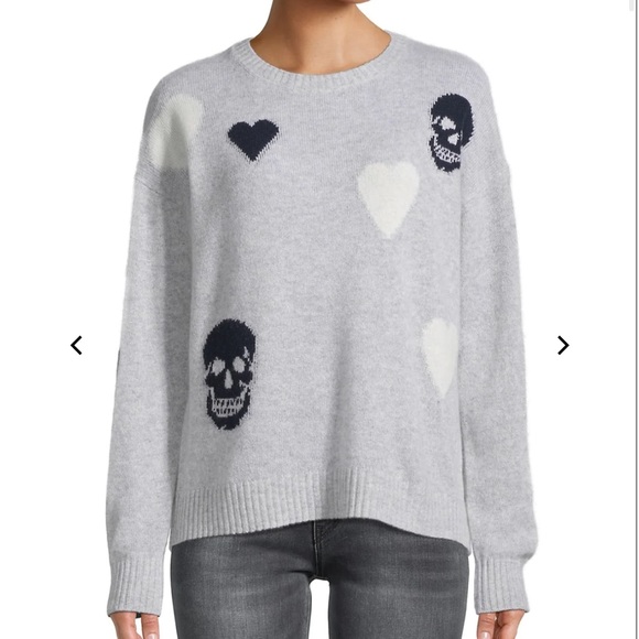 360 Cashmere Sweaters - NWT Amarah Skull & Heart Cashmere Sweater 360 Cashmere